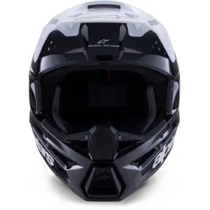 Alpinestars S-M3 Radium MX Helmet Black/White/Grey, Motoee.com