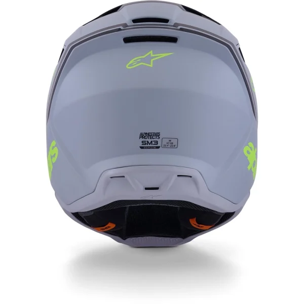 Alpinestars S-M3 Radium MX Helmet Grey/Matte Yellow