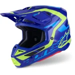 Alpinestars S-M7 Deed MX Helmet Blue/Yellow