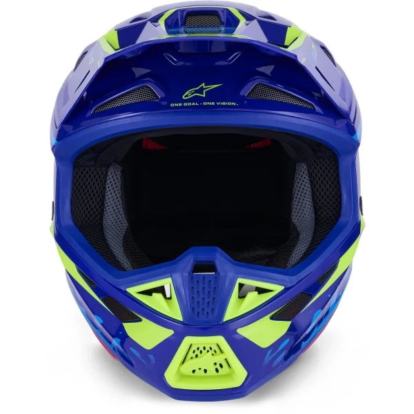 Alpinestars S-M7 Deed MX Helmet Blue/Yellow