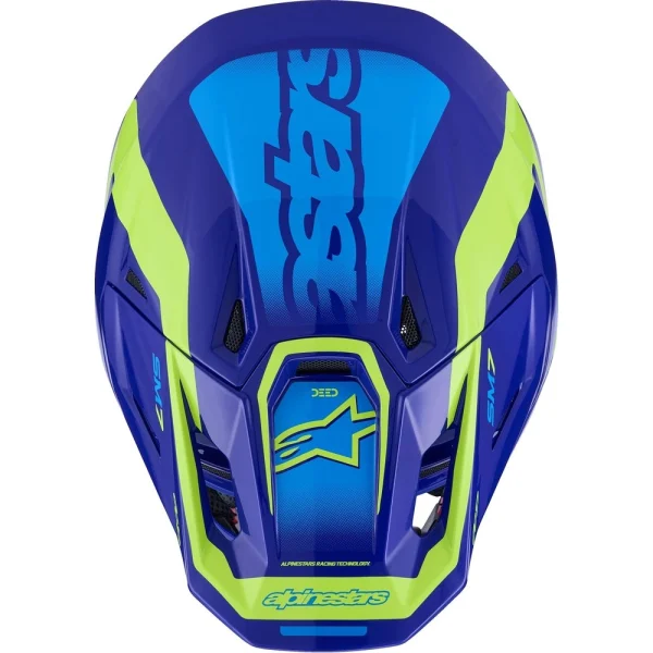 Alpinestars S-M7 Deed MX Helmet Blue/Yellow