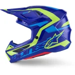 Alpinestars S-M7 Deed MX Helmet Blue/Yellow