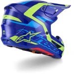 Alpinestars S-M7 Deed MX Helmet Blue/Yellow