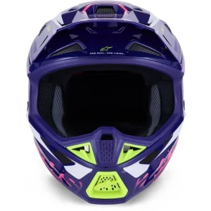 Alpinestars S-M7 Deed MX Helmet Purple, Motoee.com
