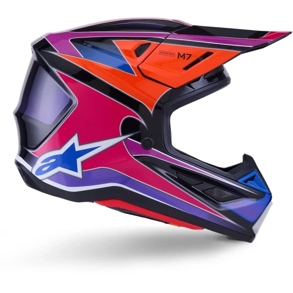 Alpinestars S-M7 Fuse MX Helmet Blue/Purple