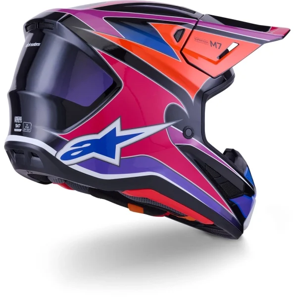 Alpinestars S-M7 Fuse MX Helmet Blue/Purple