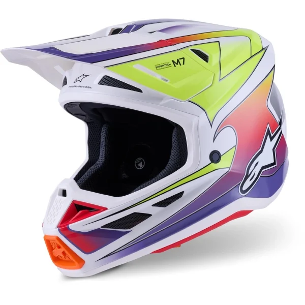 Alpinestars S-M7 Fuse MX Helmet White/Purple