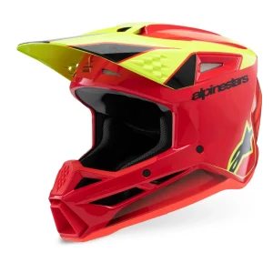 Alpinestars SM3 Fray Youth MX Helmet Red/Yellow