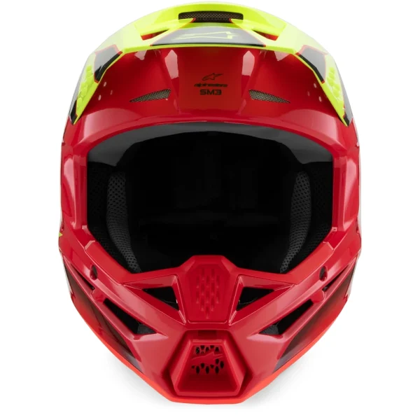 Alpinestars SM3 Fray Youth MX Helmet Red/Yellow