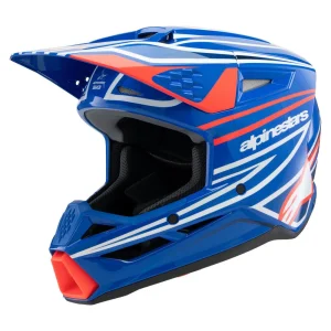 Alpinestars SM3 Wurx Youth MX Helmet Blue/Red/White