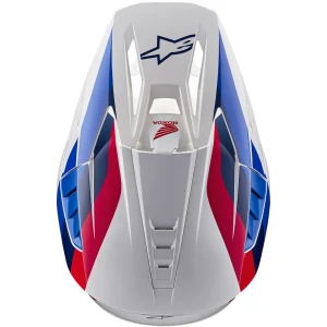 Alpinestars SM5 Honda MX Helmet White/Blue/Red, Motoee.com