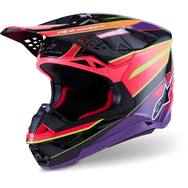 Alpinestars Supertech S-M10 Era 2025 MX Helmet Black/Pink/Purple