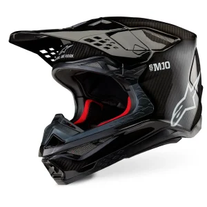 Alpinestars Supertech S-M10 Solid 24 MX Helmet Black, Motoee.com
