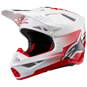 Alpinestars Supertech S-M10 Unite 24 MX Helmet White/Red, Motoee.com
