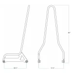 Biltwell Exfil Sissy Bar Dyna 06-17 Chrome