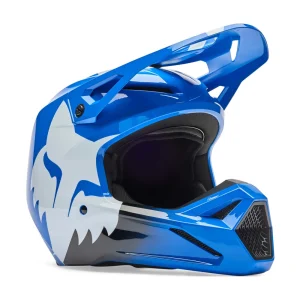 FOX V1 Shield Youth MX Helmet Blue/White