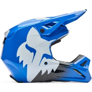 FOX V1 Shield Youth MX Helmet Blue/White, Motoee.com