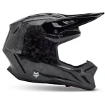 Fox V3 RS Carbon Solid MIPS MX Helmet Black