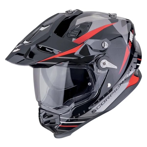 Scorpion ADF-9000 Air Feat MX Helmet Black/Silver/Red