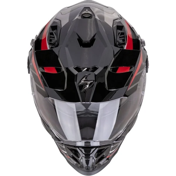 Scorpion ADF-9000 Air Feat MX Helmet Black/Silver/Red