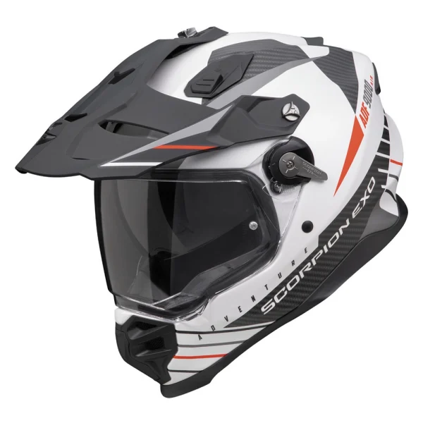 Scorpion ADF-9000 Air Feat MX Helmet Matte White/Black/Red