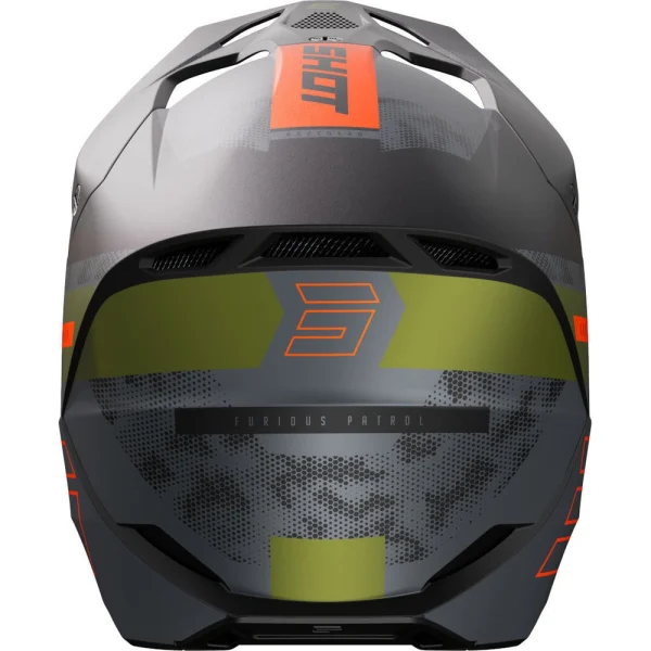 Shot Furious Patrol MX Helmet Green/Black/Orange