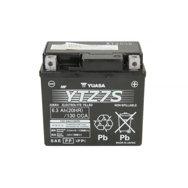 Yuasa YTZ7S 12V 130A 113x70x105 6Ah R+ AGM Starting Battery