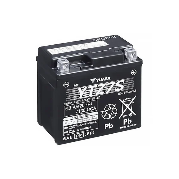 Yuasa YTZ7S 12V 130A 113x70x105 6Ah R+ AGM Starting Battery