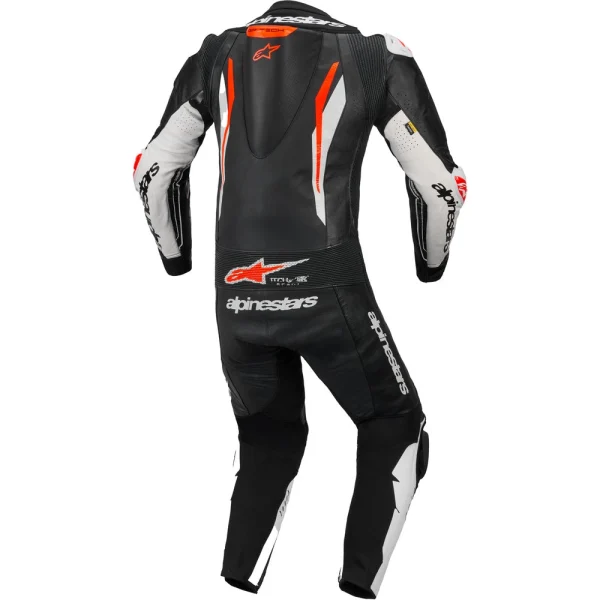 Alpinestars GP Tech V5 Perforated 1-Piece Leather Suit Black/White/Neon Red
