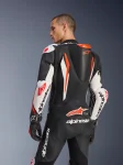 Alpinestars GP Tech V5 Perforated 1-Piece Leather Suit Black/White/Neon Red