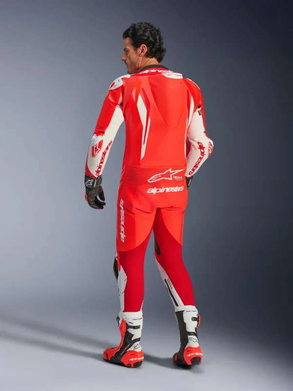 Alpinestars GP Tech V5 Perforated 1-Piece Leather Suit Red/White