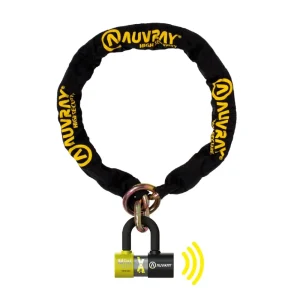 Auvray Xtrem Chain Alarm 13.5 mm with Alarm U-Lock 16 mm Black/Yellow