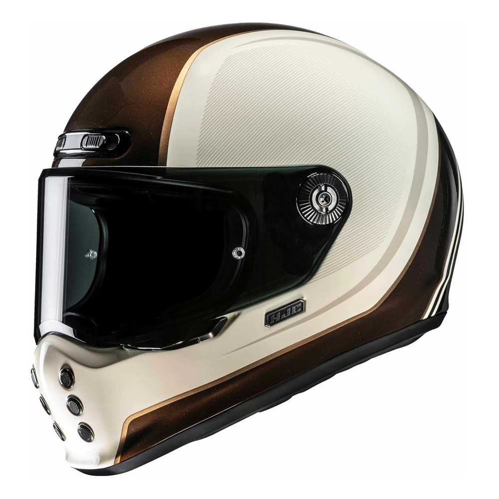 HJC V10 Hodu Helmet White/Brown • Motoee.com