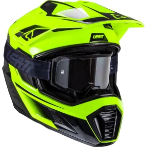 Leatt ADV 8.5 Helmet with Goggles Black/Green, Motoee.com