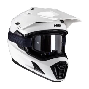 Leatt ADV 8.5 Helmet with Goggles White, Motoee.com