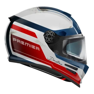 Premier Helmets Commander DA Full Face Helmet White Matte