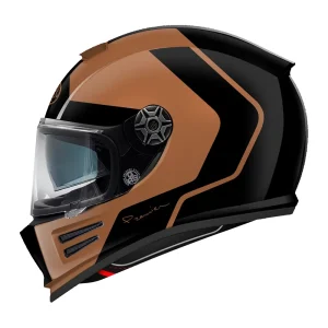 Premier Helmets Commander GP Full Face Helmet Black/Brown Matte, Motoee.com