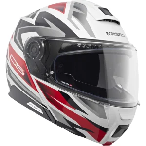 Schuberth C5 Zenith Helmet Red/White, Motoee.com