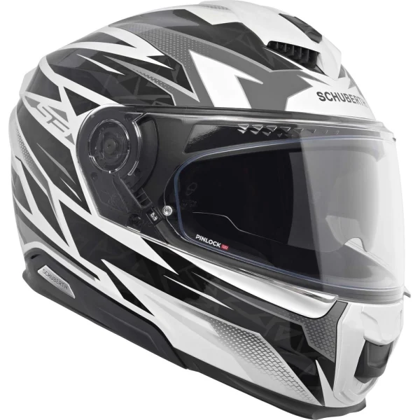 Schuberth S3 Thunder kinnine kiiver valge/must