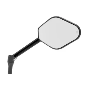 Drag Specialties Adjustable Long Stem Handlebar Mirror Black/Gold 18 cm Left, Motoee.com