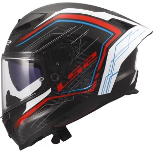 LS2 FF807 Dragon Subic Carbon Full-Face Helmet White/Blue/Red, Motoee.com