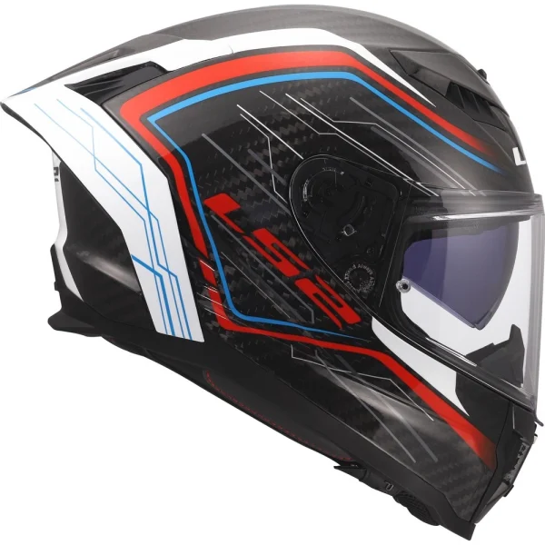 LS2 FF807 Dragon Subic Carbon Full-Face Helmet White/Blue/Red