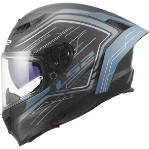 LS2 FF807 Dragon Subic Carbon Helmet Blue, Motoee.com