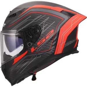 LS2 FF807 Dragon Subic Carbon Helmet Red, Motoee.com