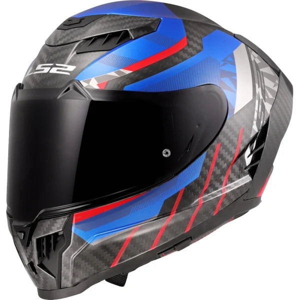 LS2 FF807 Dragon Trax Carbon Helmet Blue/Red