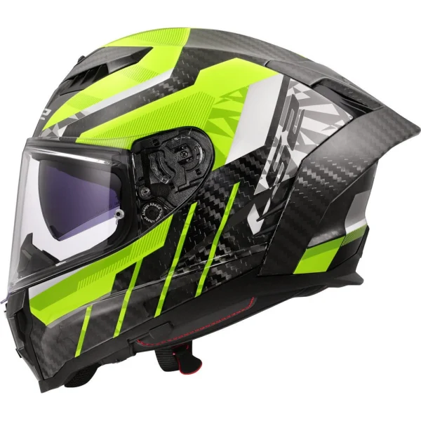 LS2 FF807 Dragon Trax Carbon Helmet Neon Yellow