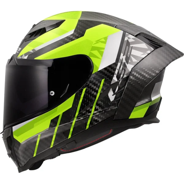 LS2 FF807 Dragon Trax Carbon Helmet Neon Yellow