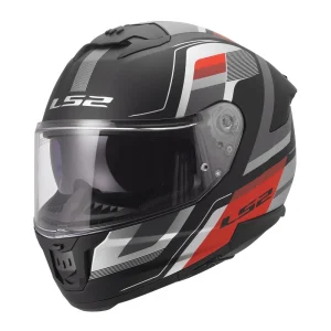LS2 FF808 Stream II Vintage Matte Helmet Black/Grey/Red