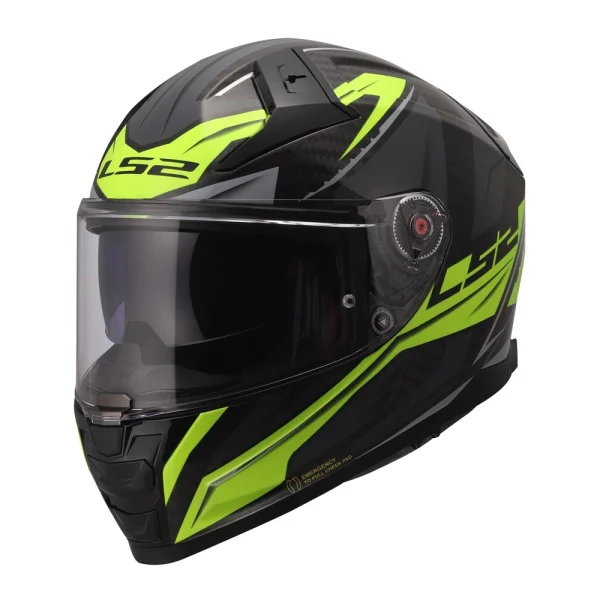 LS2 FF811 Vector II Carbon Savage Helmet Black/Yellow