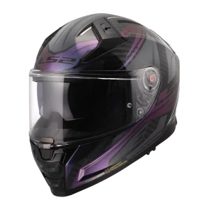 LS2 FF811 Vector II Carbon Savage Helmet Grey/White/Red, Motoee.com
